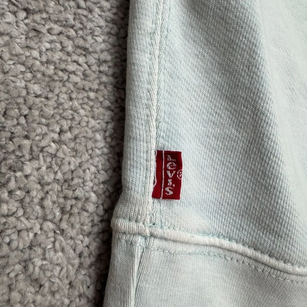 Levi's California Graphic Crew Neck Pullover Sweatshirt Mens Large Blue Cotton